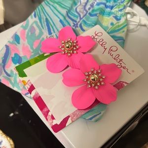 Oversized Orchid Earrings